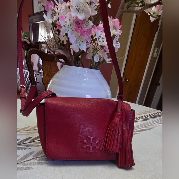 Tory Burch Handbags - Tory Burch Cherry Red Crossbody Bag